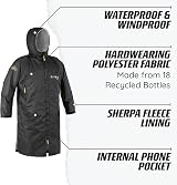 Osprey Changing Robe Kids and Adults Waterproof Hooded Beach Wear Black view 7