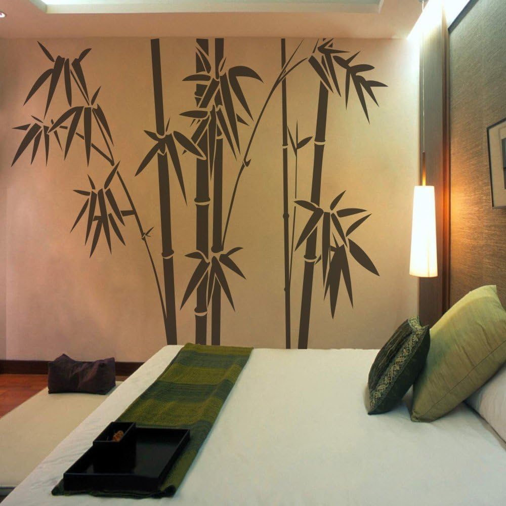 Vinyl Bamboo Wall Sticker Bamboo Wall Decal Tree Wall Decor Wall Grpahic Home Art Decoration Black
