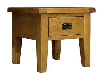 Arklow Oak Lamp Table With 1 Drawer Living Room Storage Amazon Co