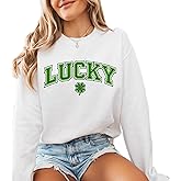 Lucky Shamrock Sweatshirt for Women – St. Patrick’s Day Green Crewneck Cute Clover Lucky Style