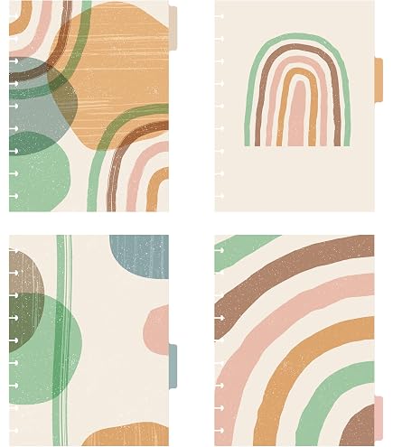 Avery Flirty Animal Print Planner Dividers - 4 Tab Set For Happy Planner 9-Disc Classic Size (7x9.25 Inches)