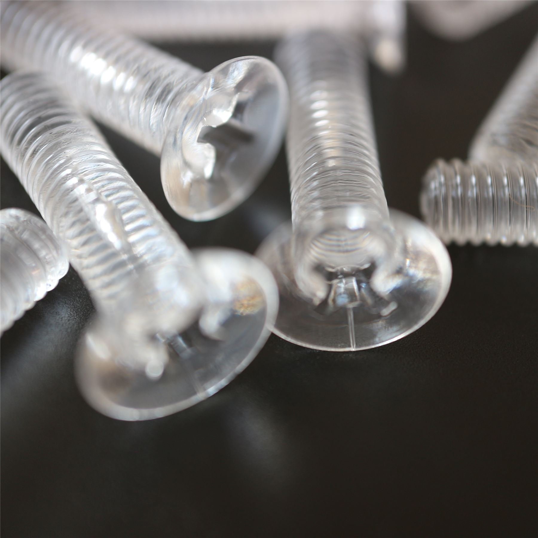 50 x Crosshead Countersunk Screws Nuts and Bolts, Transparent Clear Plastic Acrylic, M4 x 20mm - Acrylic Plastic Screws