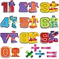 Liberty Imports 15 PCS Number Robots Transforming Toys Set - Math Counting Numerical Transform Robot Figures, Educational STE