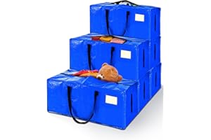 AdeaBag 6 Pack Extra Large Moving Bags, Heavy Duty Packing Bags with Zippers and Handles for Space Saving, Clothes Storage, College Essentials, Travel, Blue