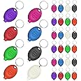Daemson Mini LED Keychain Flashlight, Ultra Bright Tiny Flashlight, Small Keychain Flashlight White Light, Micro Pocket Key Ring LED Flashlight for Emergency Lighting - Multicolor Shell (32PCS)