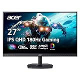 acer Nitro 27 Inch QHD 2560 x 1440 IPS Gaming Monitor | AMD FreeSync | Up to 180Hz Refresh | Up to 0.5ms | DCI-P3 95% | HDR 10 Support | One Display Port 1.2 & Two HDMI 2.0 | KG271U N3bmiipx