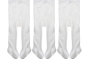 EPEIUS Baby Girls Tights Cable Knit Leggings Stockings Cotton Pantyhose for Newborn Infants Toddlers 3/6 Pack