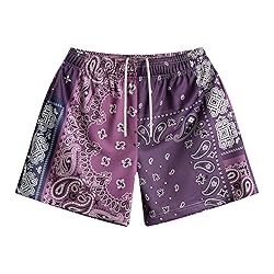 DIOTSR Mens Paisley Graphic Basketball Shorts