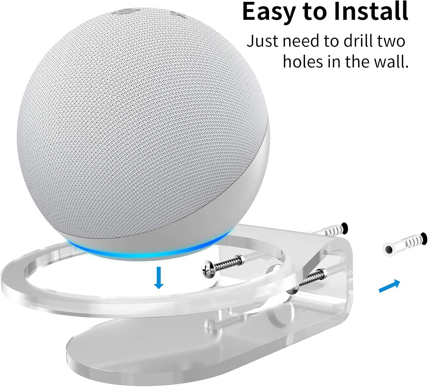 Support Mural Pour Amazon Echo Dot 3/4/5 Et HomePod Mini - Transparent