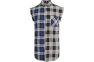 Sleeveless Plaid Front Shirt for Men,Cowboy Button Down Shirts