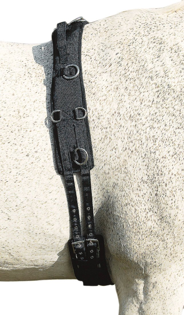 USG Breathopren Professional Neoprene Training Surcingle with 2 Handle, Full, Black