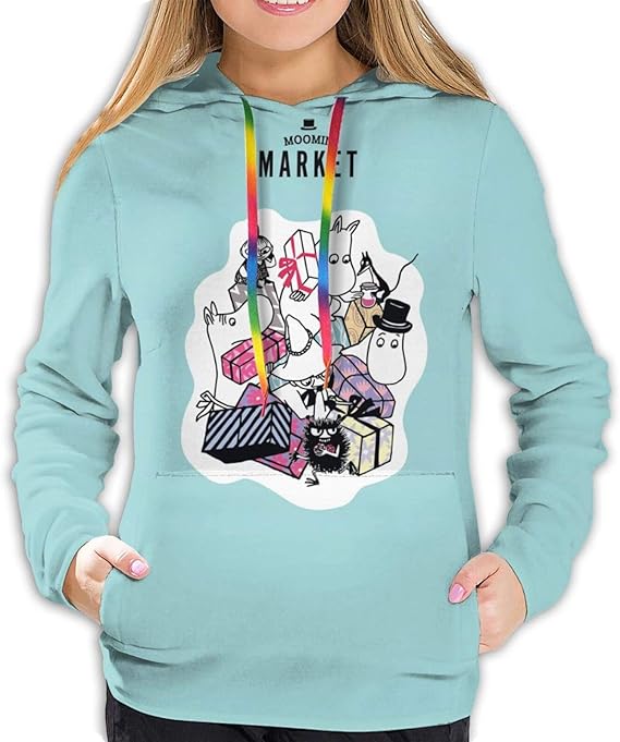 Amazon Co Jp カジュアル 長袖 ムーミン 2 パーカー 3dプリント 個性シンプル おしゃれレディース トレーナー トップスプルオーバー 春秋冬 お揃い 贈り物 服 ファッション小物