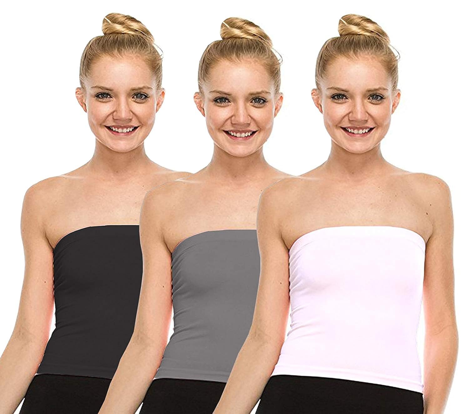 fashion line women's cotton tube top , black