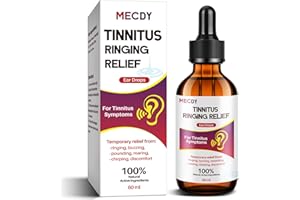 MECDY Tinnitus Relief for Ringing Ears, Ear Drops for Clogged Ears, Ear Ringing Relief Drops-Reduce Tinnitus Noise & Enhance Hearing, Ear Ache Drops for Men & Women, 60ml