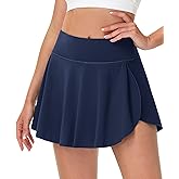 MAGCOMSEN Women's Tennis Skorts with Pockets High Waisted Golf Skirts Inner Shorts Pickleball Athletic Workout Skorts