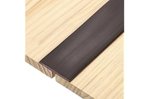 uxcell T-Molding Transition Strips, 9.84 ft x 1.97" (L x W) PVC Floor Flat Divider Strip Self Adhesive Vinyl Flooring Edging Trim for Joining Floor Gaps Doorways, Black Walnut