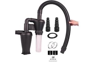 PEMEDOR 99.9% High Efficiency Woodworking Double Filtration Cyclone Dust Collector OD2'' DIY Turbocharged Filter Industrial Separator Collector Canister Dust Control System for Shop Vac Contractor Assistant