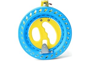 CHIEON ZOE Kite String Reel Winder 7 inches (Dia) with 650 ft Line Lockable Kite Wheel (7 inchs, Blue)