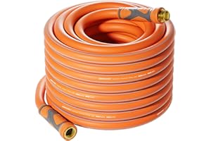 DRINCOSH Garden Hose 50 ft x 5/8" Flexible Garden Hose Ultra Durable Water Hose Lightweight Garden Hose w/Swivel Grip Handle All-weather Outdoor Lawn Car Wash Backyard