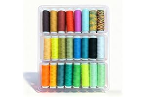 Yixhua Portable Embroidery Thread Set -Embroidery Floss Skeins Cross Stitch Threads, 24 Color Embroidery String for Gifts Art