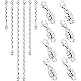 DJKYT Necklace Extenders for Women and Magnetic Necklace Clasp, Silver Chain Extender for Jewelry Bracelet Anklet