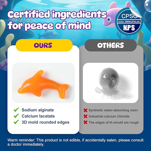 TMOL MAGIC WATER ELF TOY KIT – 65ML AQUA FAIRY WATER GEL KIT FOR KIDS WITH 20 MAGIC GEL & 10 MOLDS, MAKE YOUR OWN WATER PETS & SQUISHY TOYS, ARTS AND CRAFT KITS FOR KIDS AGES 8 9 10 YEARS OLD