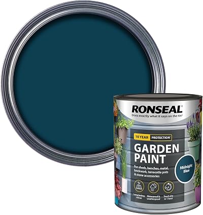 Ronseal Garden Paint Midnight Blue 750ml Waterproof Cracking