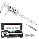 Simhevn Electronic Digital Caliper, inch and Millimeter Conversion,LCD Screen displays 0-6"Caliper Measuring Tool, Automatic 