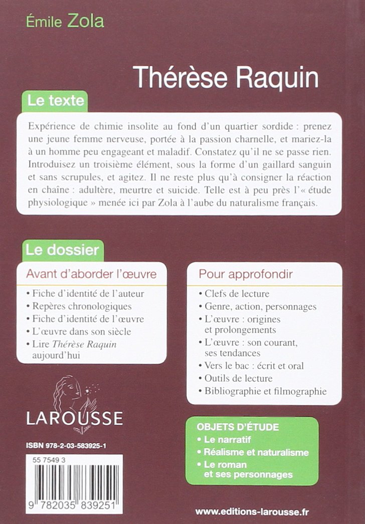 Résumé Chapitre Par Chapitre Thérèse Raquin