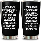 LPVLUX I Came I Saw Tumbler 20oz Black Gag Gifts Funny Adult Grandpa Dad for Him Drinking Cups, Birthday Gifts for Women Men