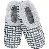 Snoozies Slipper Socks for Women Indoor, Cozy Sherpa-Lined Womens Slippers Non-Skid, Ladies Gifts
