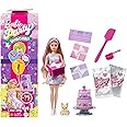 Barbie Party Unboxed Doll & Accessories, Pet Birthday Series Birthday Bows Set with 10 Surprises Including Color Change & Cak