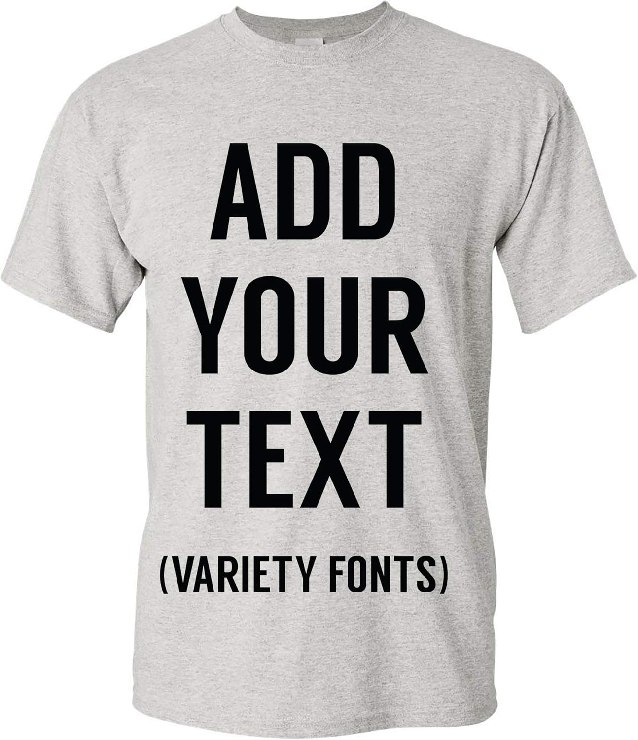 TEEAMORE Unisex Men Women Custom T Shirt, Add Your Text