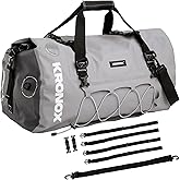 Kronox Waterproof Duffel Bag for Men & Women - Large Motorcycle Duffle Bag - Heavy Duty & Reflective - Large Dry Bag for Boating, ideal for Boat Gear