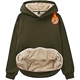 MAGCOMSEN Womens Fleece Hoodie Sherpa Sweatshirt Warm Long Sleeve Shirts Hooded with Pockets Casual Loose Fit