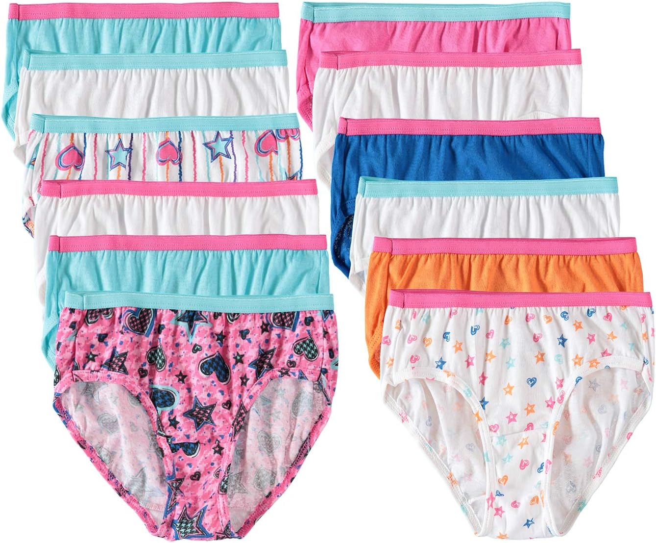 Hanes Girls' Hipster Multipack (colors and prints may vary): Clothing