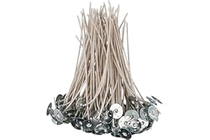 EUPNHY CD Series Candle Wicks for Soy Candles,100pcs CD 6 6" Pretabbed Wicks,Cotton & Paper Wicks for Candle Making.