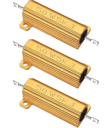 PATIKIL Resistore In Alluminio 25W 25 Ohm - Kit Da 5 Pezzi Con Alloggiamento E Viti - Verde