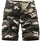 VtuAOL Men's Cargo Shorts for Men Casual Cotton Fishing Hiking Shorts with Multi Pockets