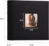 Vienrose Photo Album 6x4 Inches 200 Pockets Linen Cover Memo Spaces Black view 2