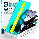 Mothca 3 Pack Privacy Screen Protector for iPhone 17 Pro/iPhone 17/ iPhone 16 Pro, 9H Tempered Glass Anti-Spy Protector with 