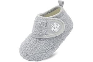 Scurtain Toddler Slippers Winter Boots Kids Slippers Girls Boys Toddler Snow Boots Baby Warm Socks Lightweight House Shoes Non-Slip Ankle Booties Walking Shoes