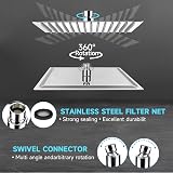 HAUSPROFI Rain Shower Head 8 Inch Square Stainless Steel Ultra Thin High view 2