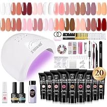 Amazon.com: ROSALIND Poly Nail Gel Kit -20 Colors + 72Nail Art ...