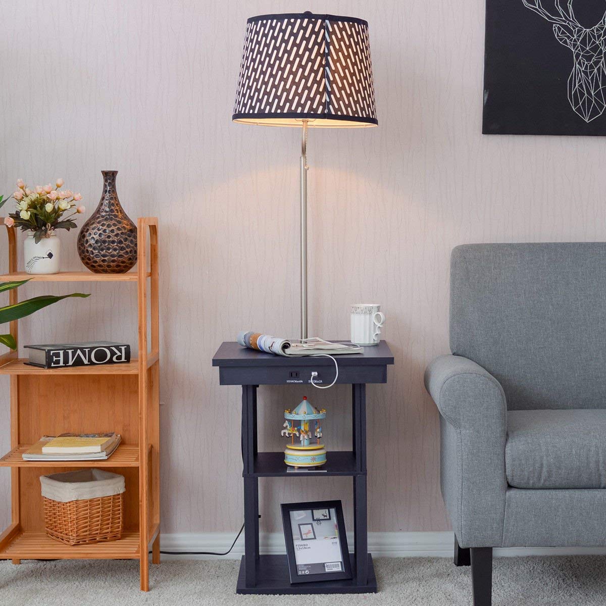 Best chairside end table with lamp