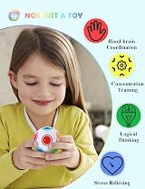 ROXENDA Magic Rainbow Ball 3D Puzzle Brain Teaser Fidget Toy 68mm White view 4