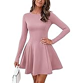 BTFBM Fall Dresses for Women 2026 Elegant Classy Flowy A Line Long Sleeve Business Homecoming Cocktail Sweater Dress