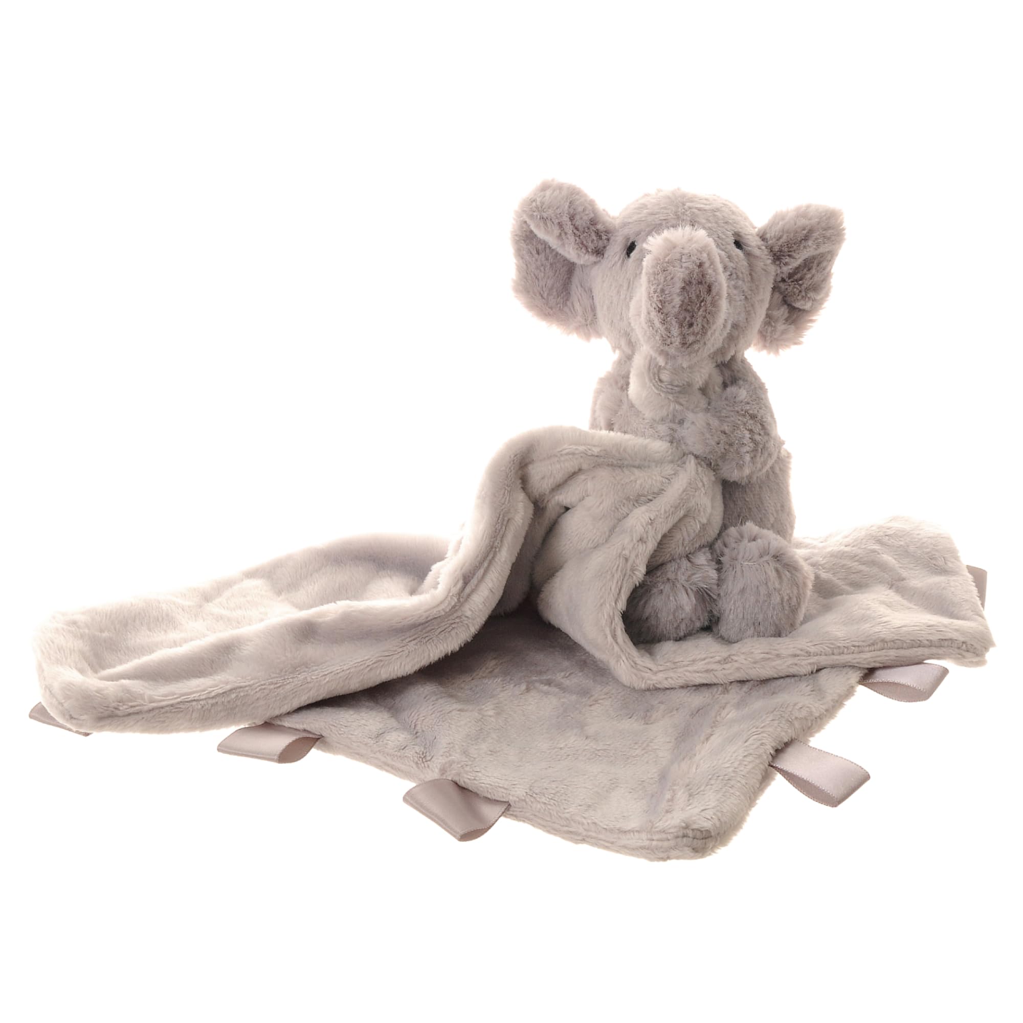 Ziggle Baby Comforter for Newborns | Soft Elephant Baby Blanket Toy | Newborn Essentials and Elephant Gift | New Baby Boy or Girl Gift Idea | Eco Friendly | 30x30cm