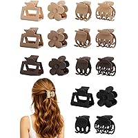 16 PCS Small Hair Clips for Women & Girls, Durable Matte Claw Clips for Thin Hair, Strong Hold Nonslip Medium Hair Claw Clips