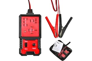 Automotive Relay Tester, 12V Electronic Battery Tester Checker for Car Automotive Voltage Repairing with Storage Bag